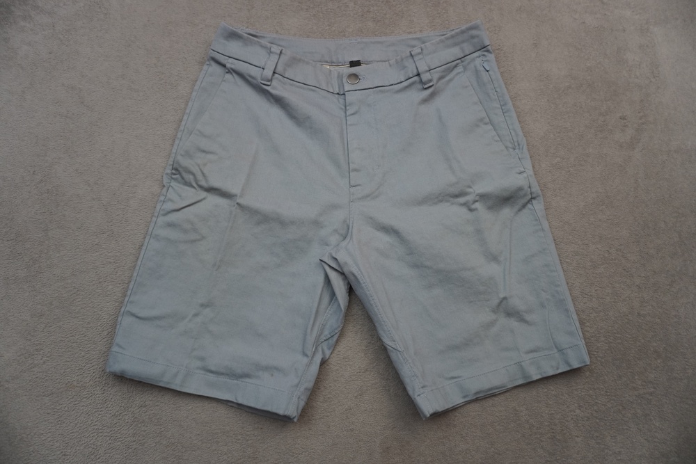 Lululemon Commission Shorts Men's 30 Grey Chino Golf Zip Pocket 9" Inseam